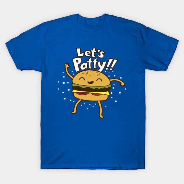 Funny Cute Junk Food Burger Patty Party Gift For Foodies T-Shirt by Originals By Boggs